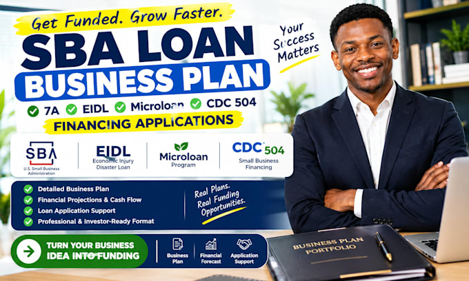 prepare sba loan business plan 7a eidl microloan cdc 504 financing applications