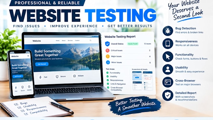 manually test your website for bugs and usability issues