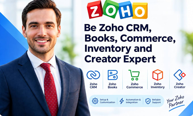 be zoho crm, books, commerce, inventory and creator expert