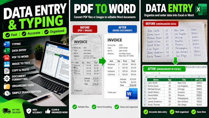 do data entry and typing