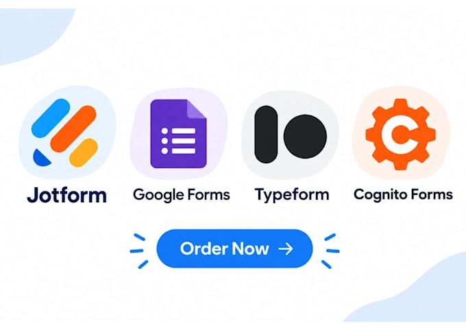 create jotform, google form, type form and cognito form
