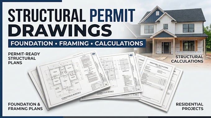 structural permit drawings foundation framing and calculations