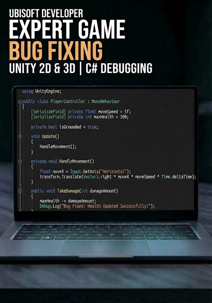 fix unity game bugs, errors, and coding issues