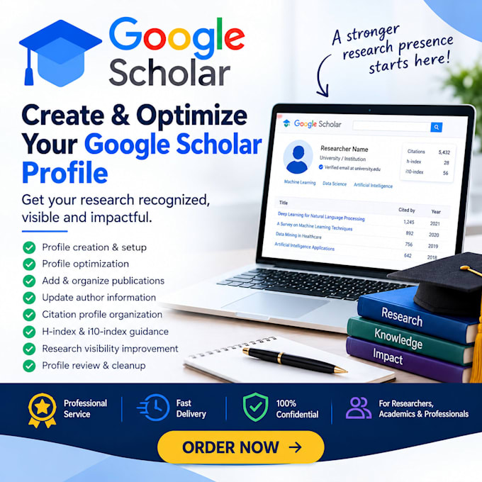 create and optimize your google scholar profile