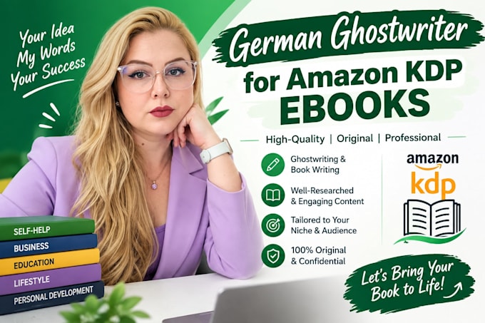 be your german ebook writer and ghost writer for amazon kdp