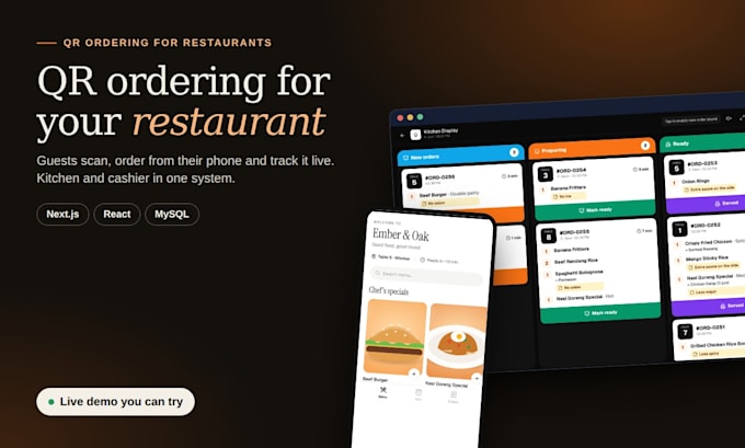 create a qr code menu and table ordering app for your restaurant