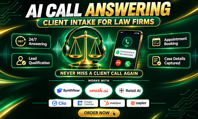 do call answering client intake for law firms using synthflow smithai retell ai