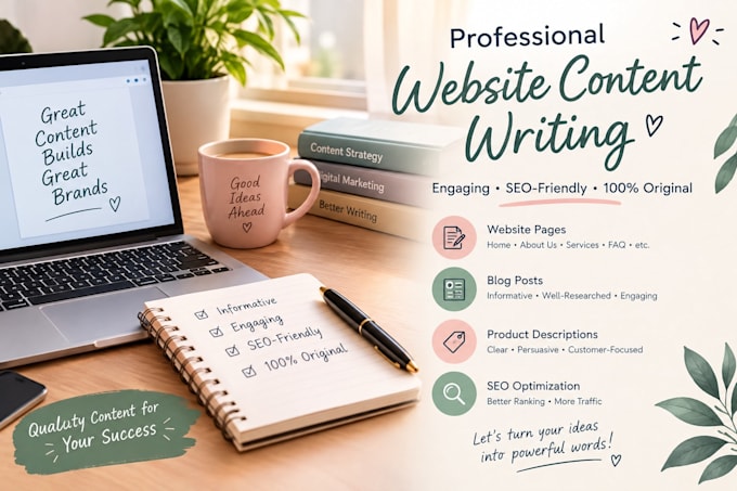 write professional arabic website content