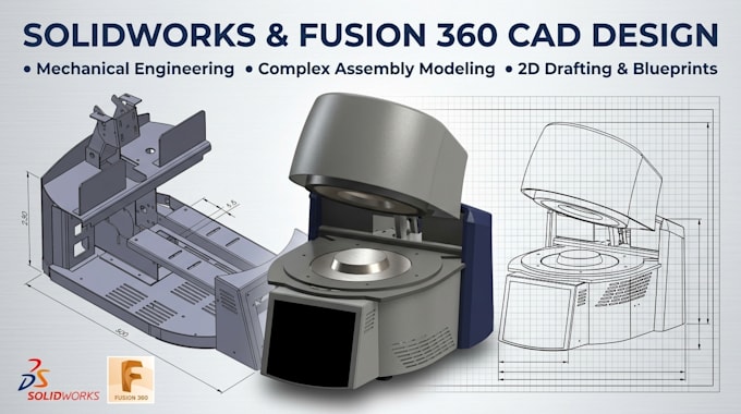 do 3d cad design, 3d modeling, 3d product design and 3d printing in solidwork
