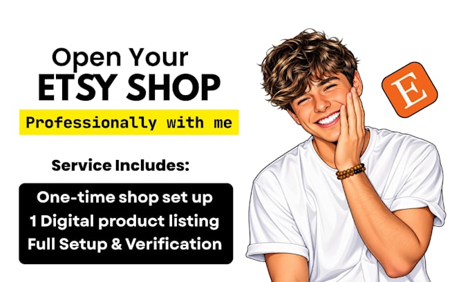 setup your etsy shop and create your etsy store professionally