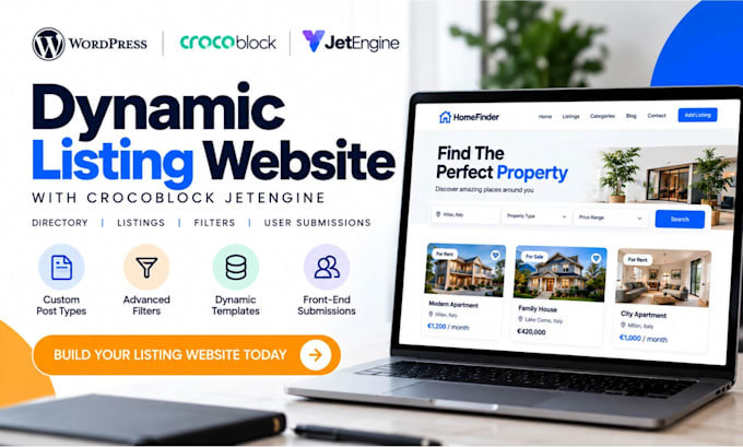 build a dynamic wordpress listing website with crocoblock jetengine