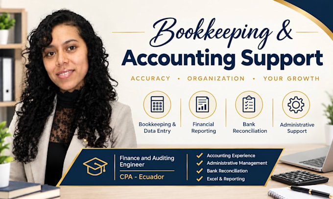 do bookkeeping, bank reconciliation and accounting support
