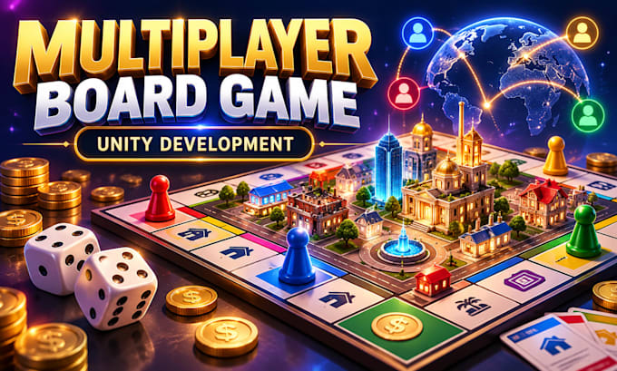 develop a monopoly style multiplayer game in unity