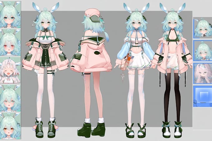 design and rig pro live2d vtuber model for vtube studio