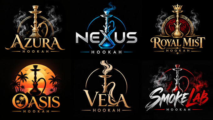 design a professional, shisha, lounge, café, bar, or middle eastern hookah logo