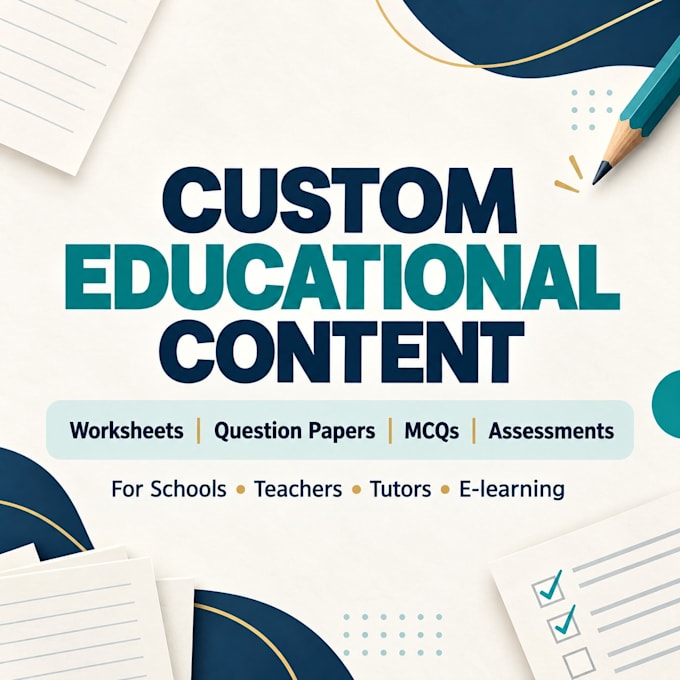 create worksheets, mcqs and school question papers