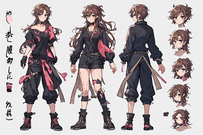 create my hero academia anime character sheet design