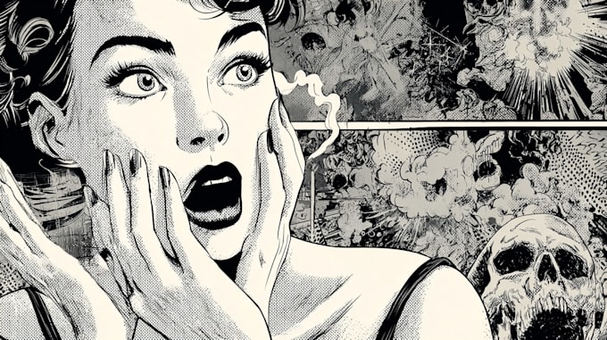 illustrate action packed comic scenes with unique visuals