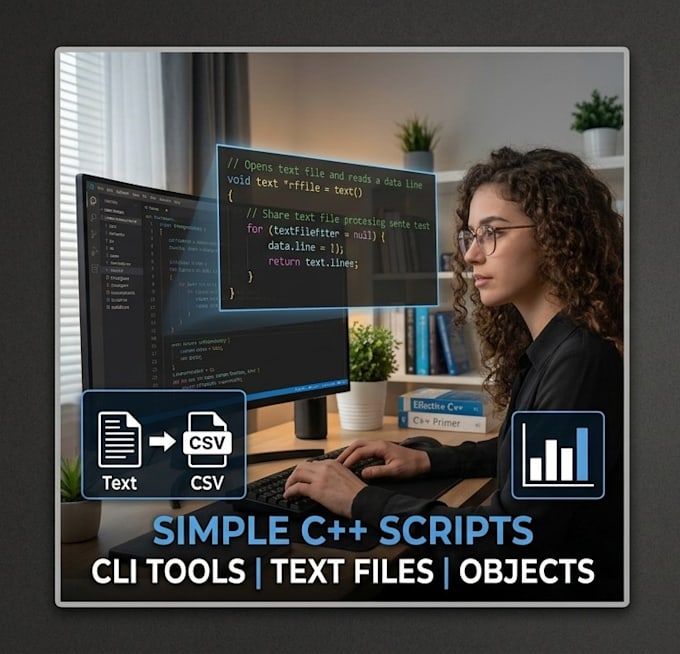 write simple c plus plus scripts and small console applications