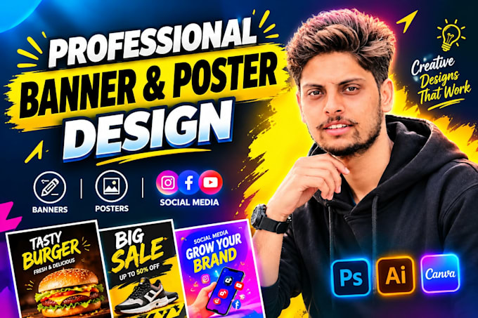 design professional advertisement banners and posters
