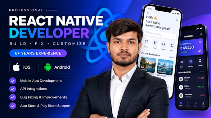develop, fix, and customize your react native app