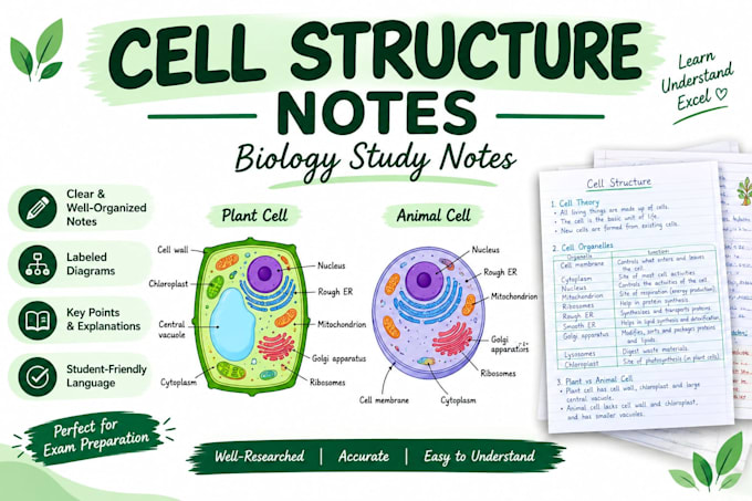 create clear cell structure notes with diagrams