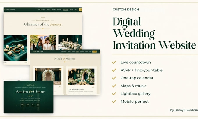 create wedding invitation website with rsvp form