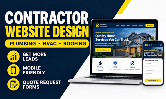 build a lead generating website for plumbing hvac and roofing