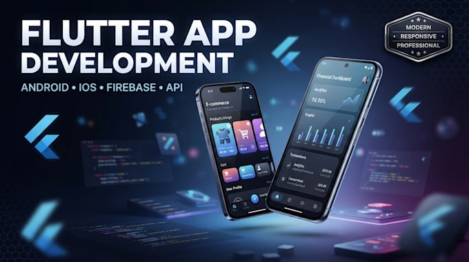 develop flutter mobile apps for android and ios