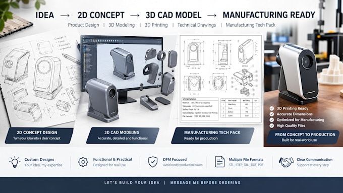 design 3d model for 3d printing machine 3d product design 3d cad modeling design