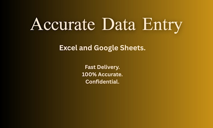 accurate data typing and data entry