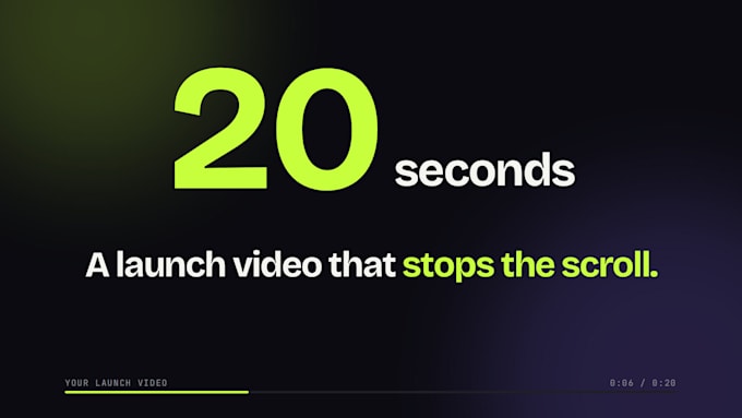 make a catchy 20 second launch video for your brand