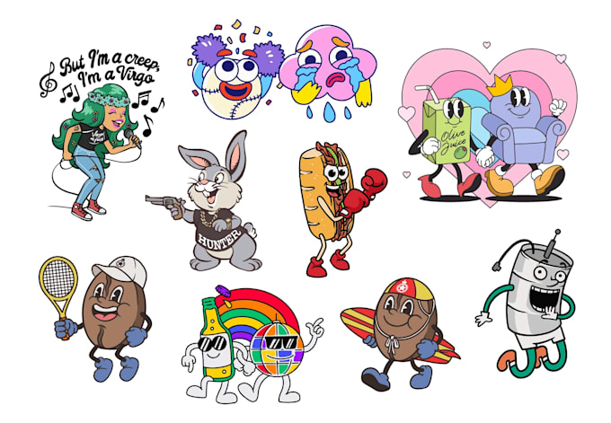 create costumized character cartoon illustration