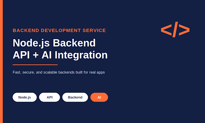 develop a nodejs backend API with ai integration