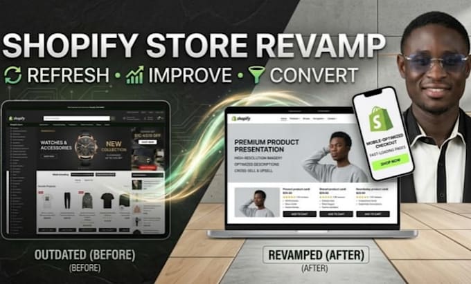 redesign and revamp your shopify store for a better shopping