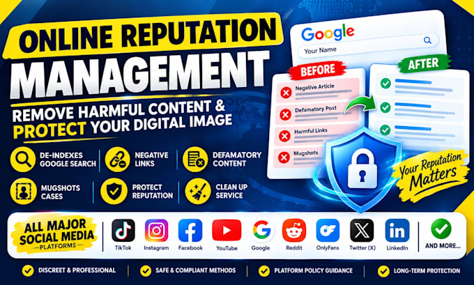 remove google search and articles news blogs damaging posts images