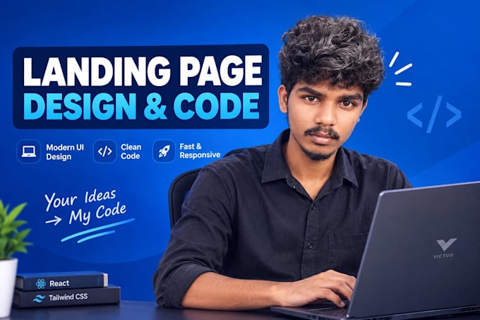 design and build modern responsive ai landing page website