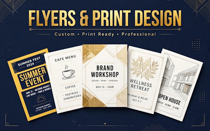 design a professional flyer, poster, or print ad