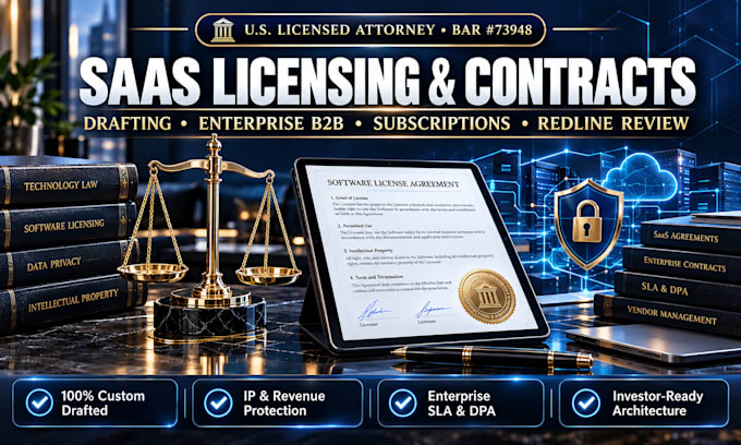 draft a customized saas contract and license agreement