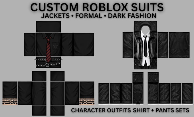 design custom roblox suits, jackets, outfits and clothing