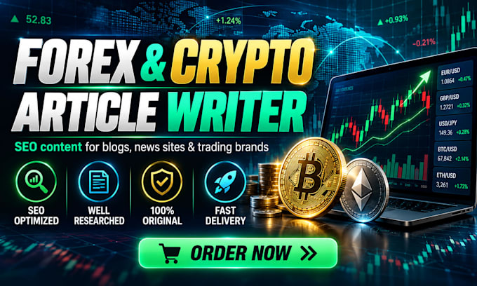 write SEO forex crypto and trading articles for website