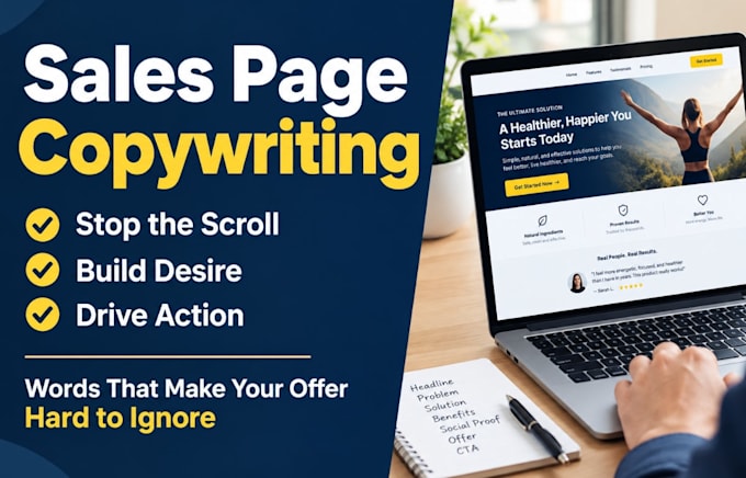 write high converting sales page copy for coaching
