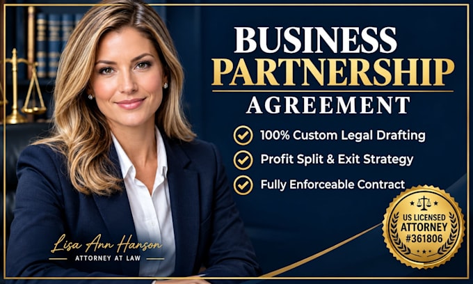 draft a legally binding business partnership agreement