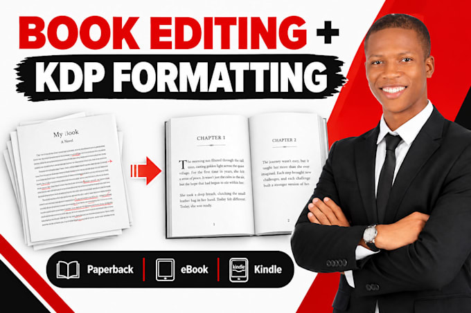 edit and format your book for amazon KDP