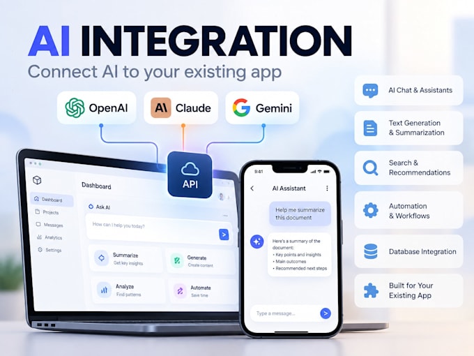 integrate ai into your website or application