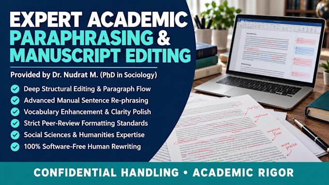paraphrase, rewrite and structurally edit academic manuscripts