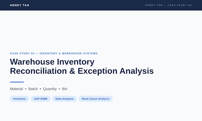 analyze your warehouse inventory discrepancies and reconciliation issues