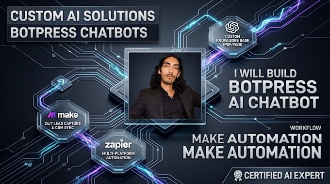 build botpress ai chatbot and make automation workflow