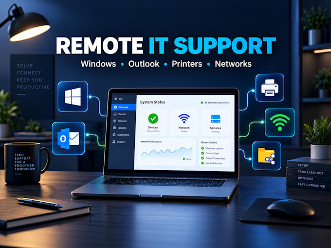 remote IT support for windows, email and networking