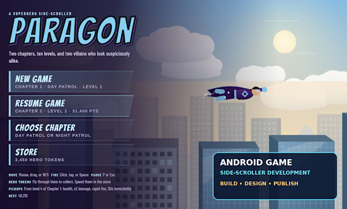make a 2d side scrolling mobile game